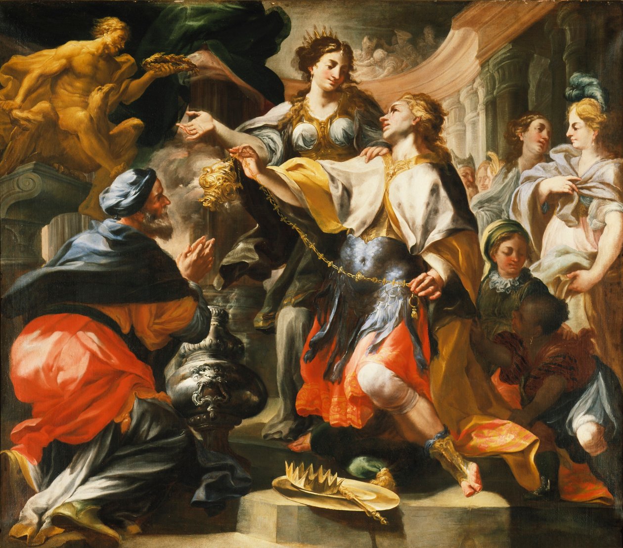 Salomón adora a un dios pagano de Domenico Antonio Vaccaro
