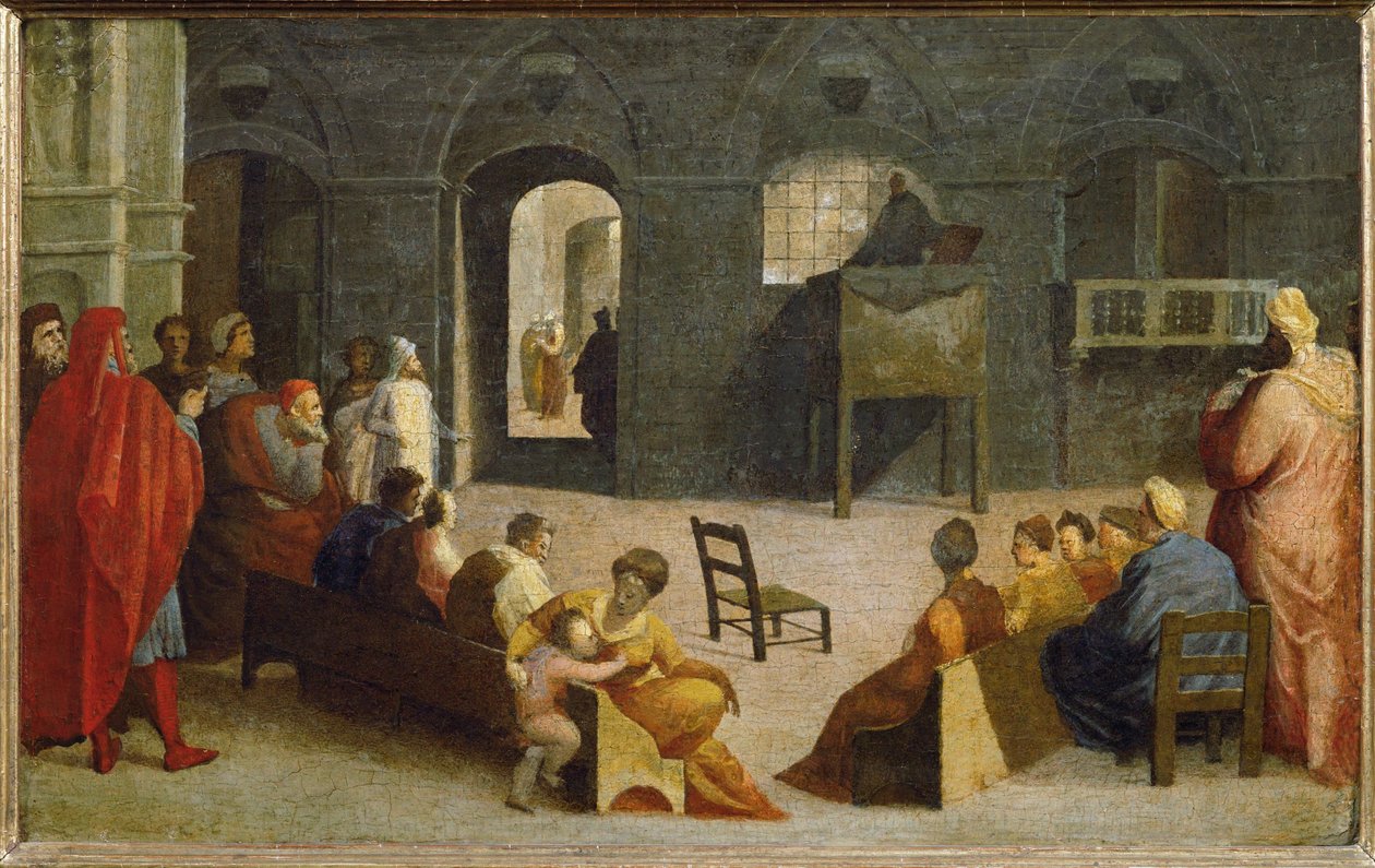 Un sermón de San Bernardo de Siena ... de Domenico Beccafumi