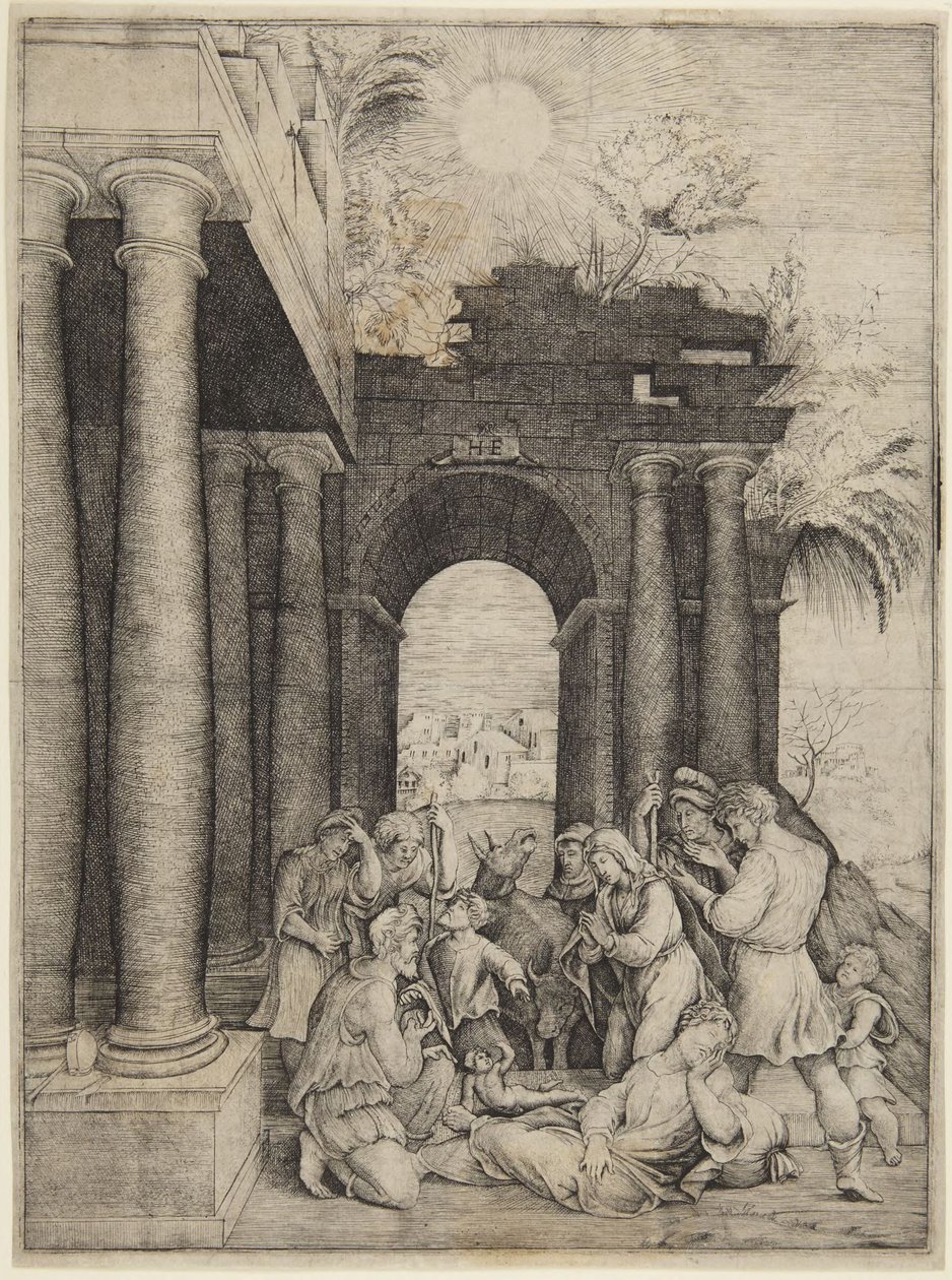 La adoración de los pastores de Domenico Beccafumi