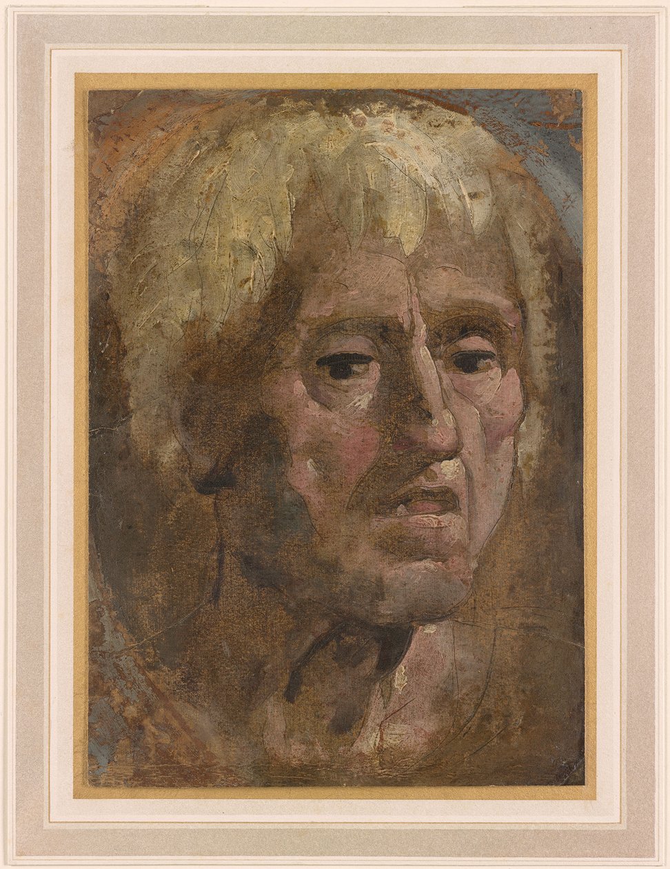 Beccafumi - Cabeza de anciano con la boca abierta, 1535 de Domenico Beccafumi