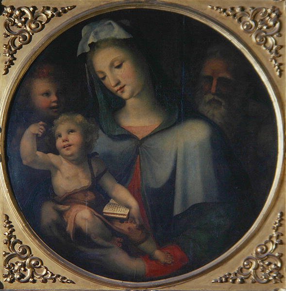 La Sagrada Familia con el joven San Juan Bautista, c.1518 de Domenico Beccafumi