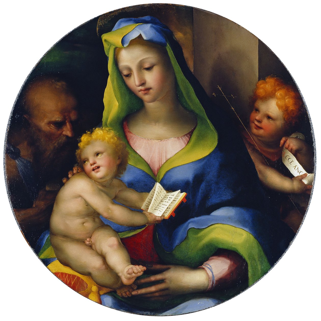La Virgen y el Niño con el Niño San Juan y San. Jerónimo de Domenico Beccafumi
