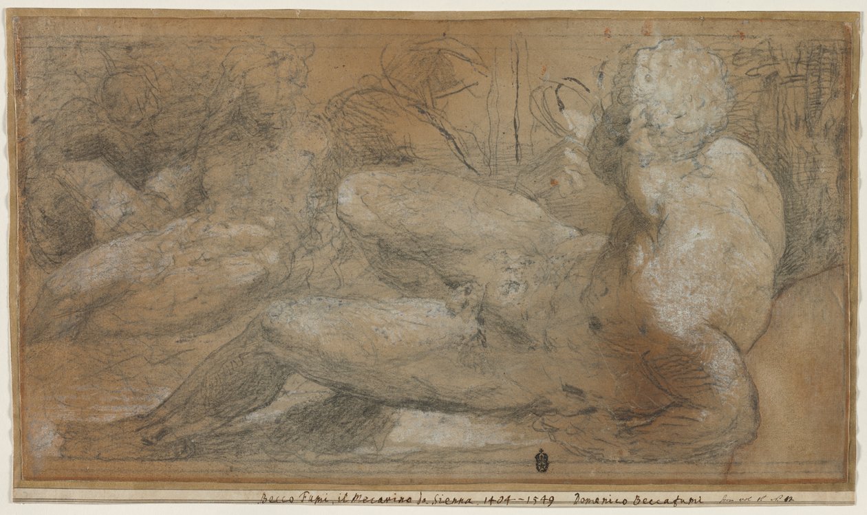 Tres Desnudos Masculinos de Domenico Beccafumi