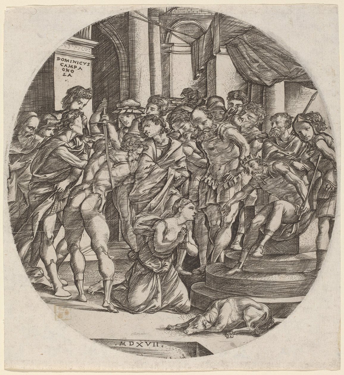 Decapitación de Santa Catalina de Domenico Campagnola