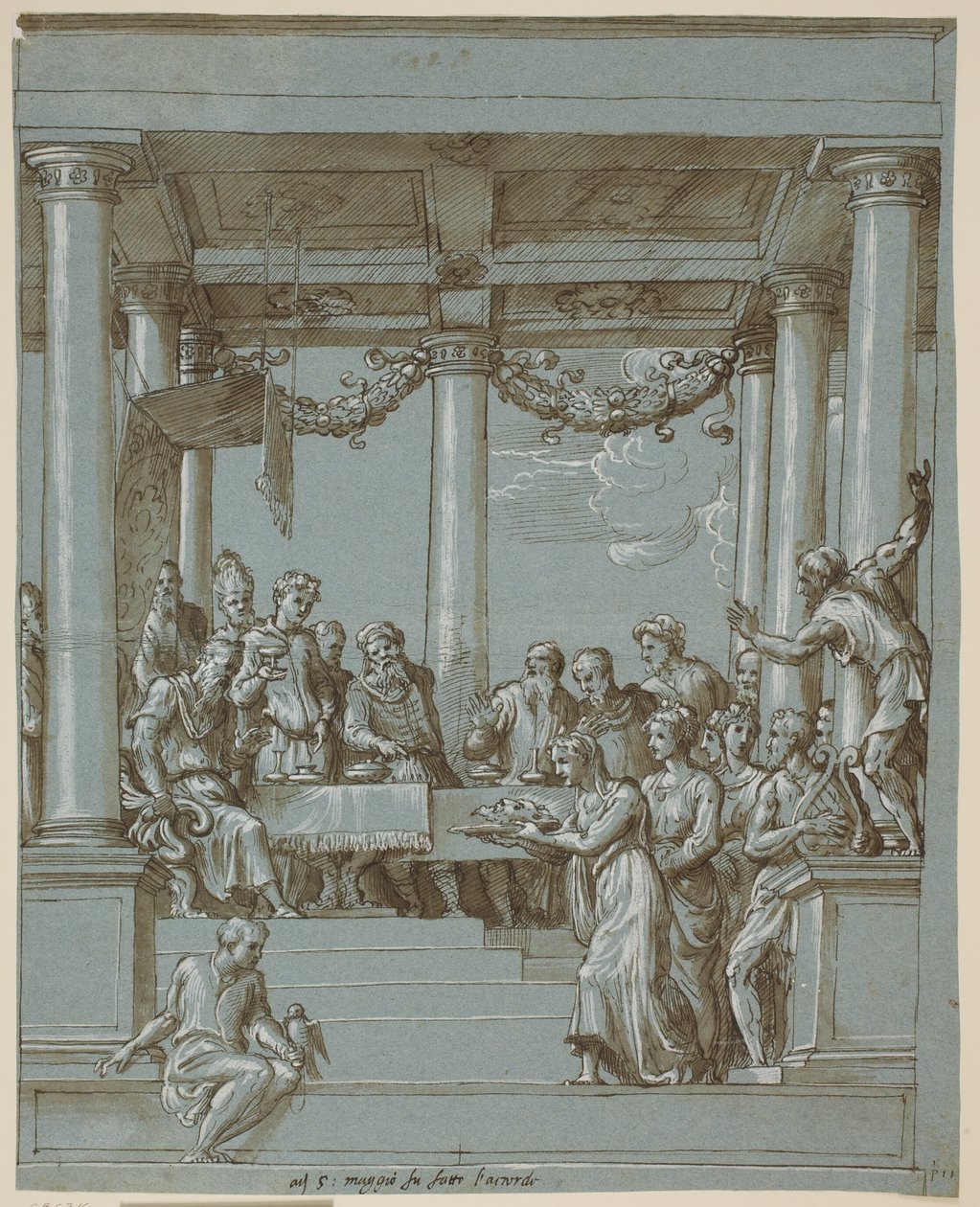 El banquete de Herodes de Domenico Campagnola