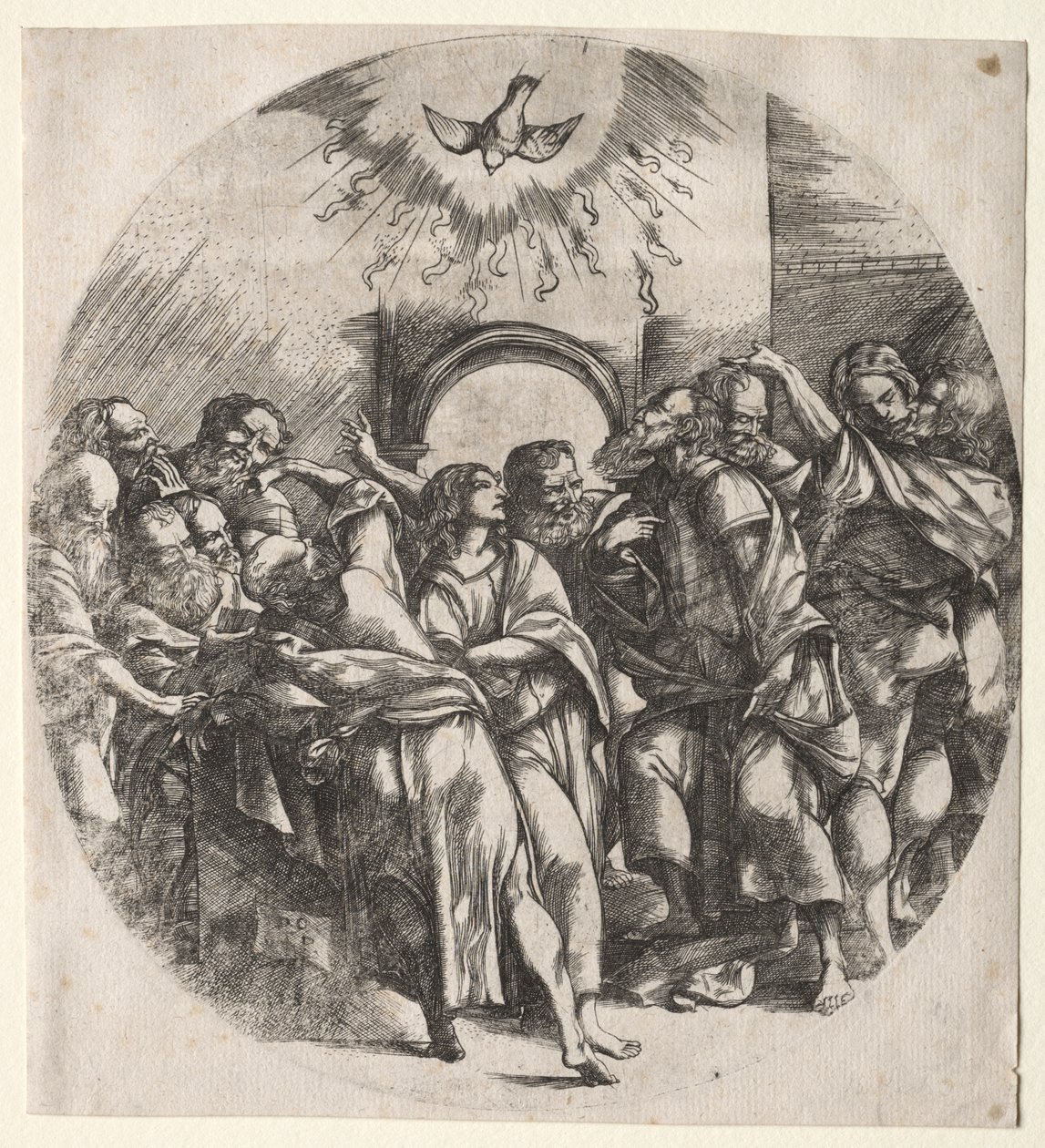 El descenso del Espíritu Santo de Domenico Campagnola