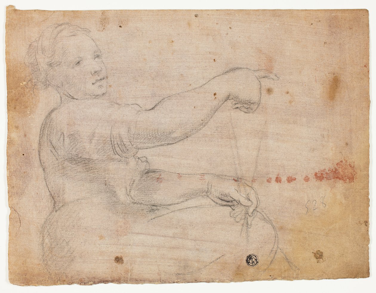 Niña sentada de Domenico Fiasella