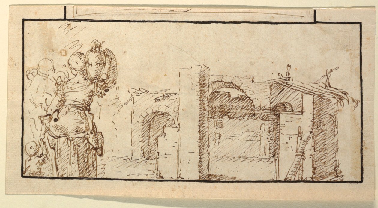 Mujer con Agua de Domenico Gargiulo, called Micco Spadaro