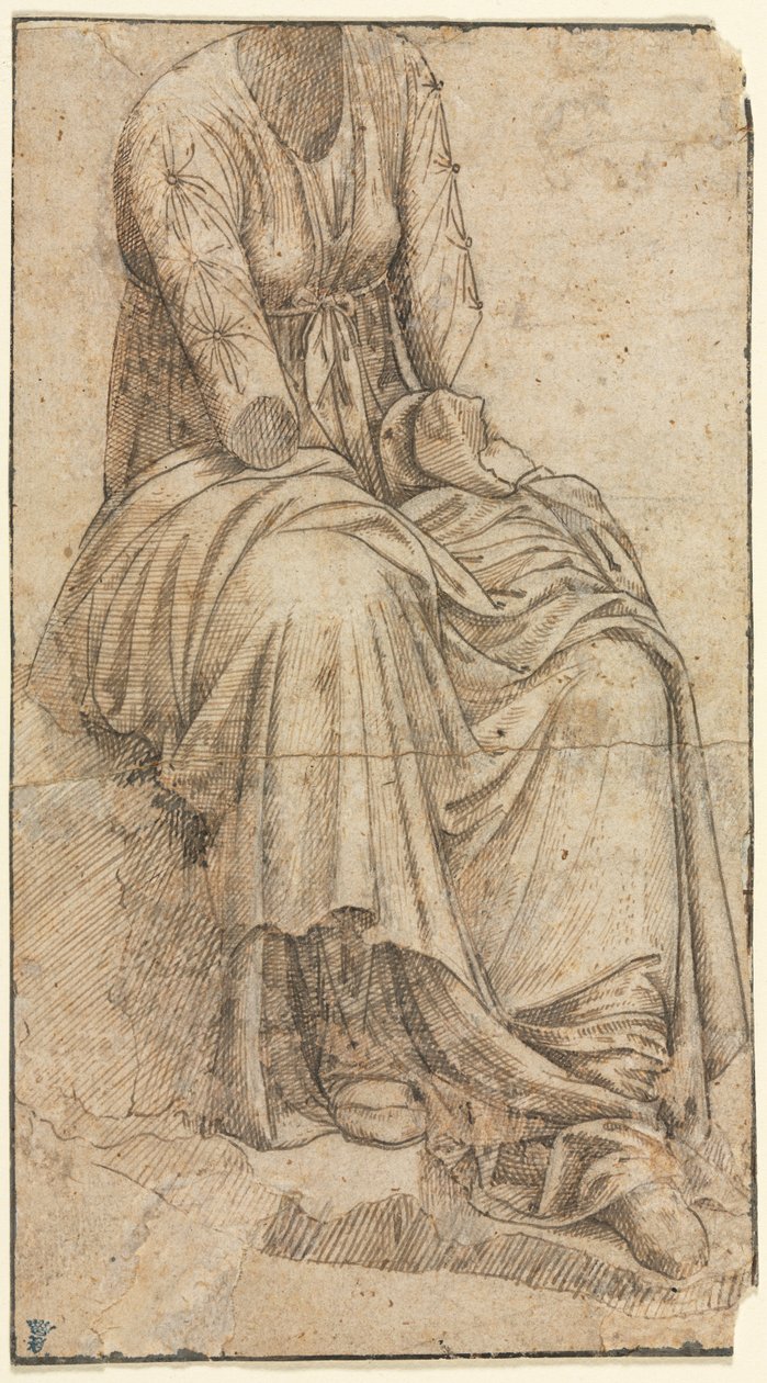 Copia de una estatua romana de una mujer sentada, segunda mitad del siglo XV de Domenico Ghirlandaio