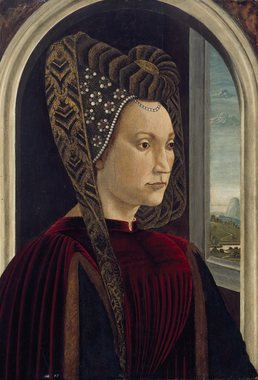Italiano: Presunto retrato de Clarisa Orsini, esposa de Lorenzo el Magnífico Presunto retrato de Clarisa Orsini (1453-1488), esposa de Lorenzo el Magnífico de Domenico Ghirlandaio