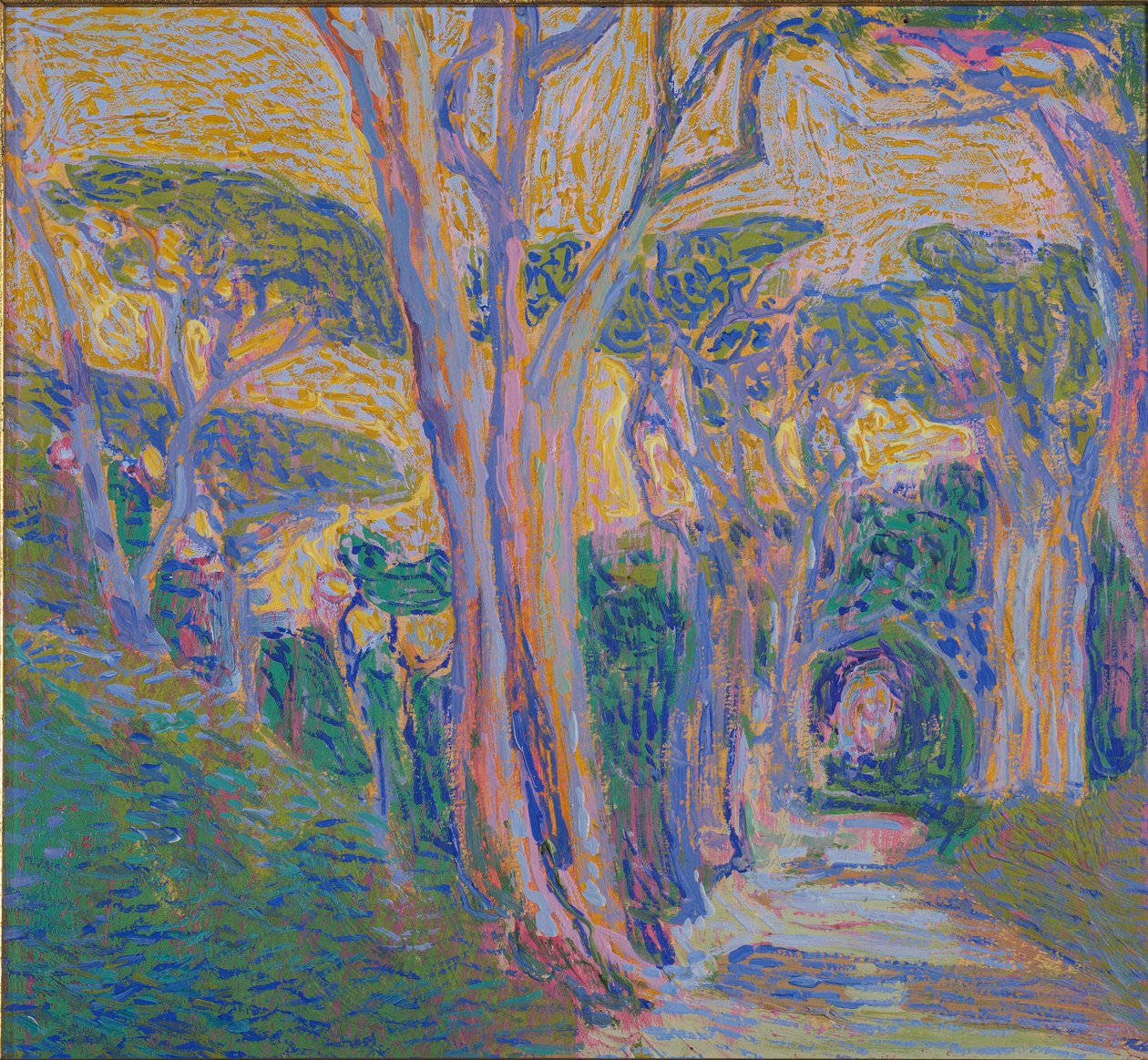 Bosque de pinos en Portofino, c.1920 de Domenico Guerello