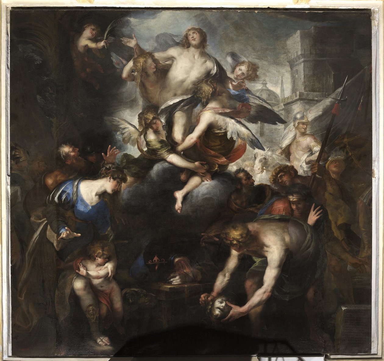 Martirio y Gloria de Santiago, hijo de Zebedeo de Domenico I Piola