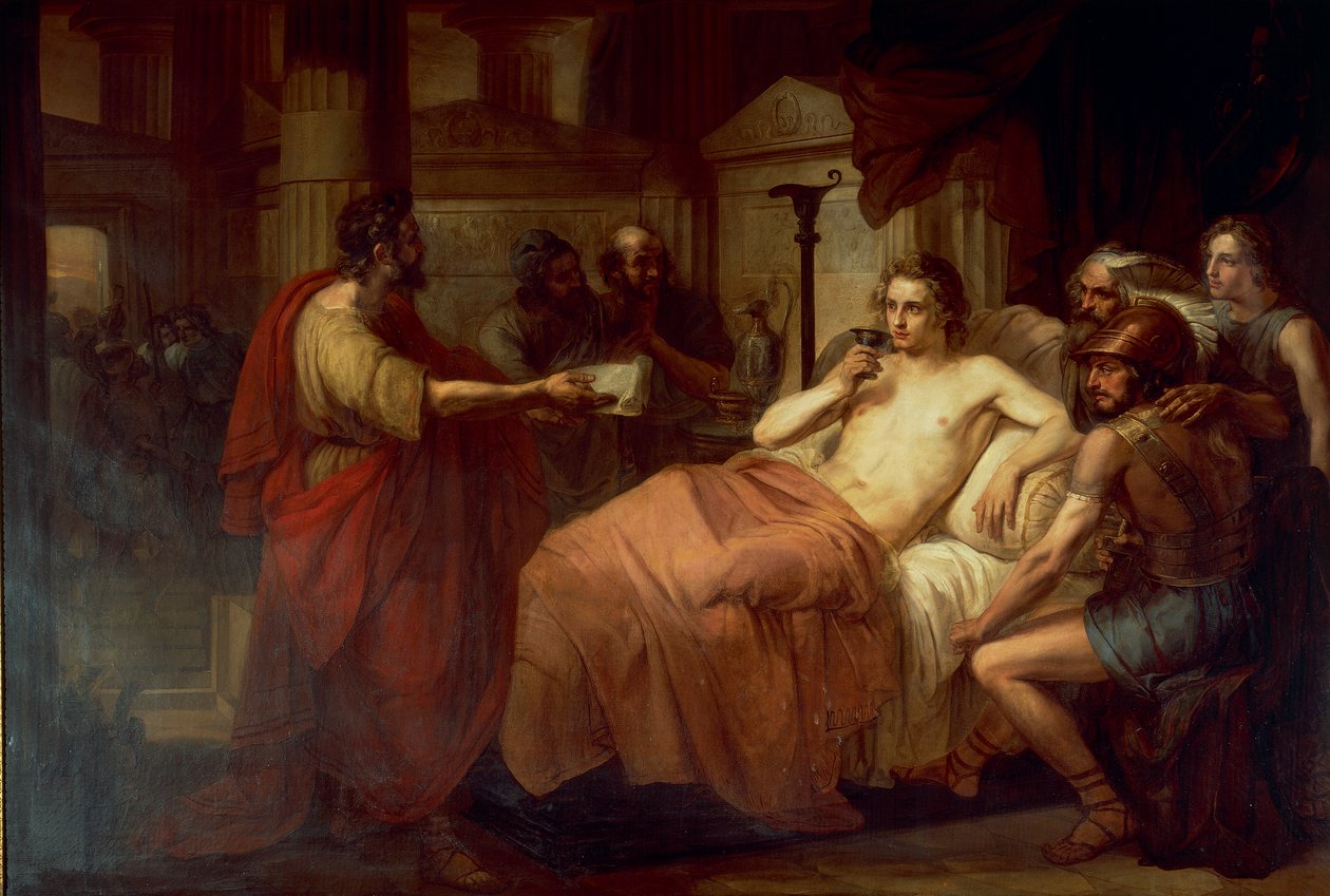 Alejandro Magno y su médico Filipo de Domenico Induno