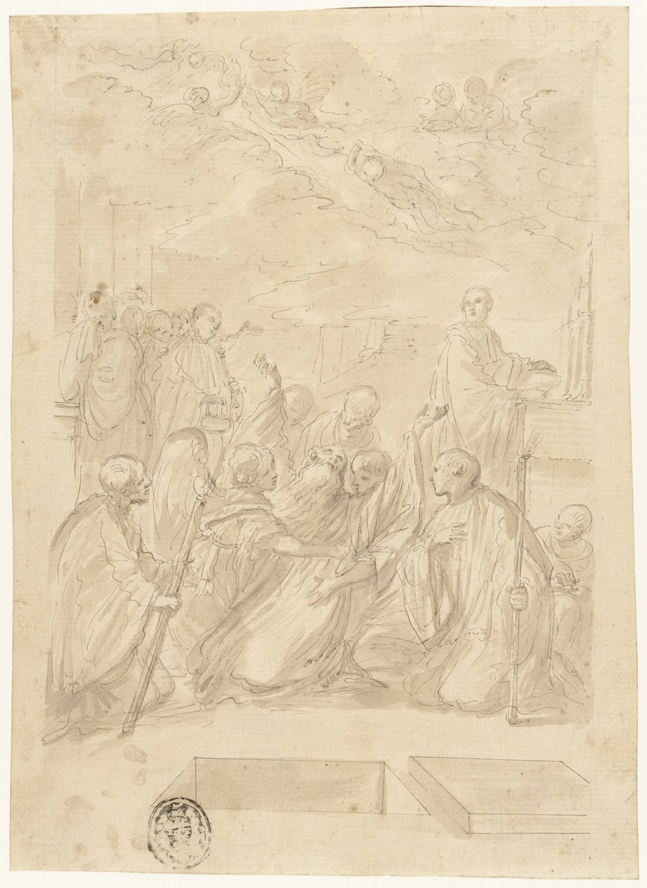 Muerte de San Benito de Domenico Maria Canuti