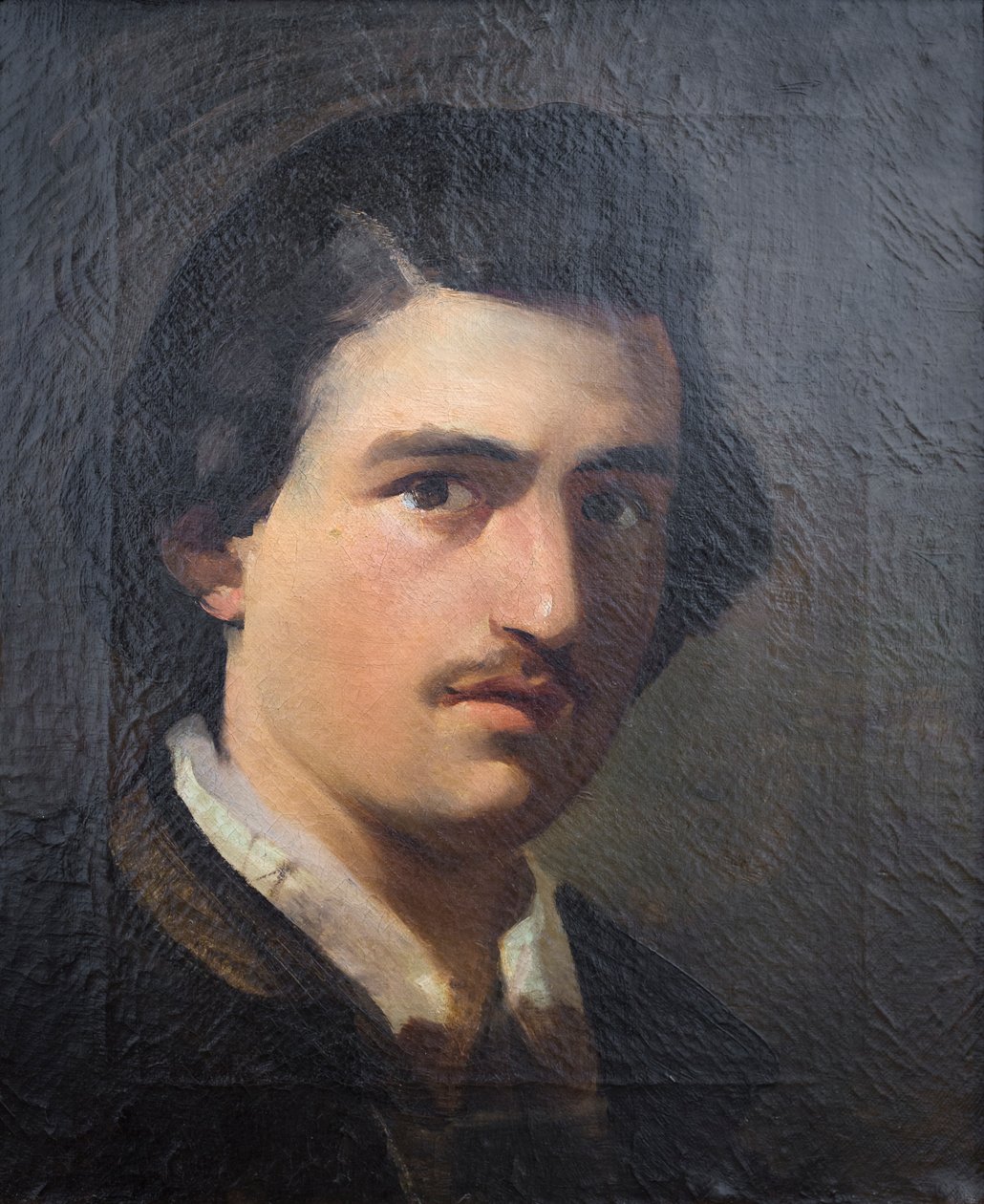Autorretrato con casi veinte años de Domenico Morelli