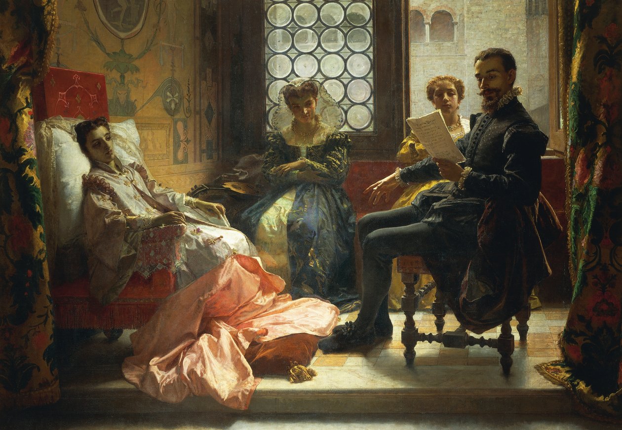 Torquato Tasso leyendo Jerusalén liberada a Eleonora d