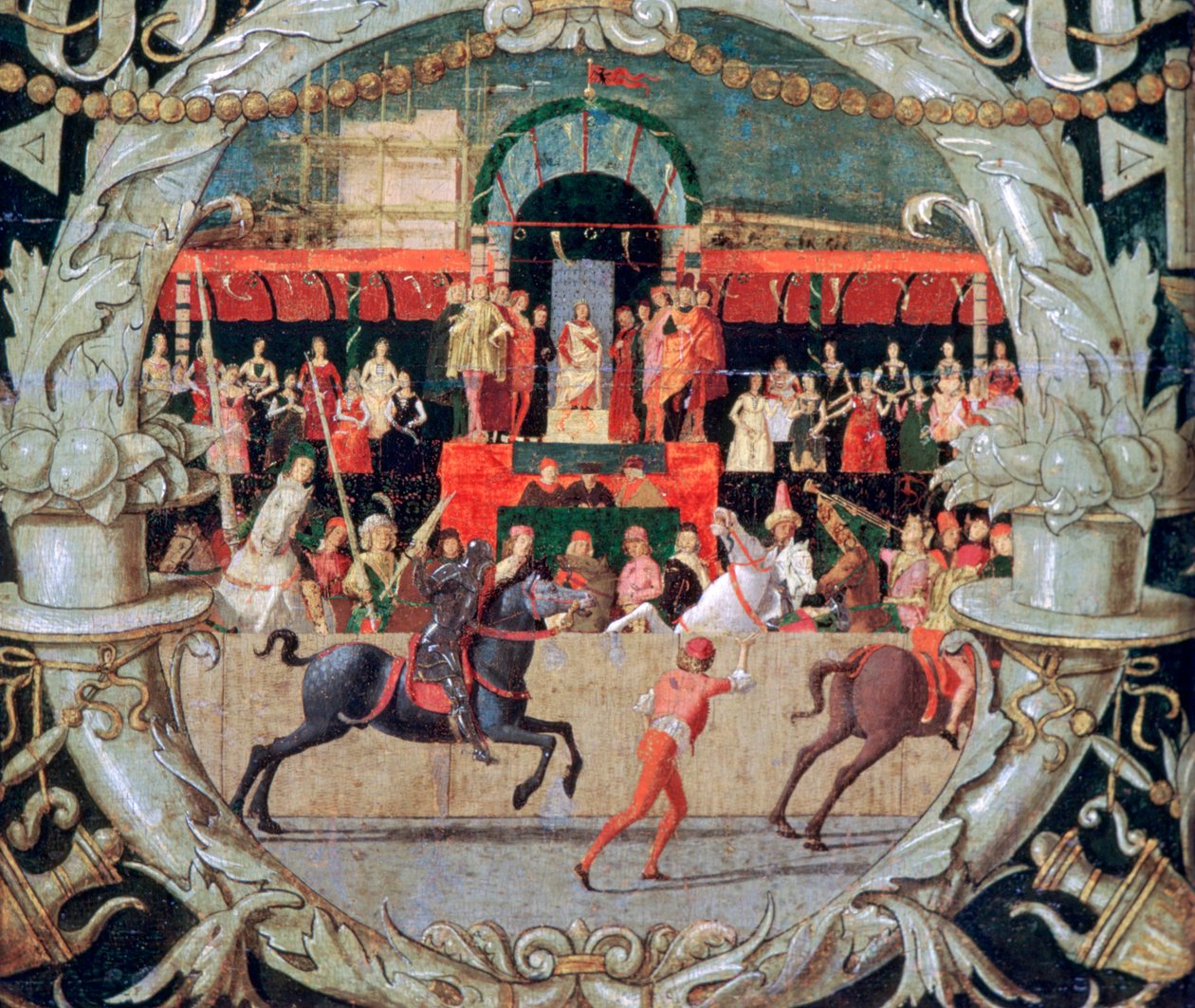 El rapto de las sabinas antes de la señal, c1490 de Domenico Morone