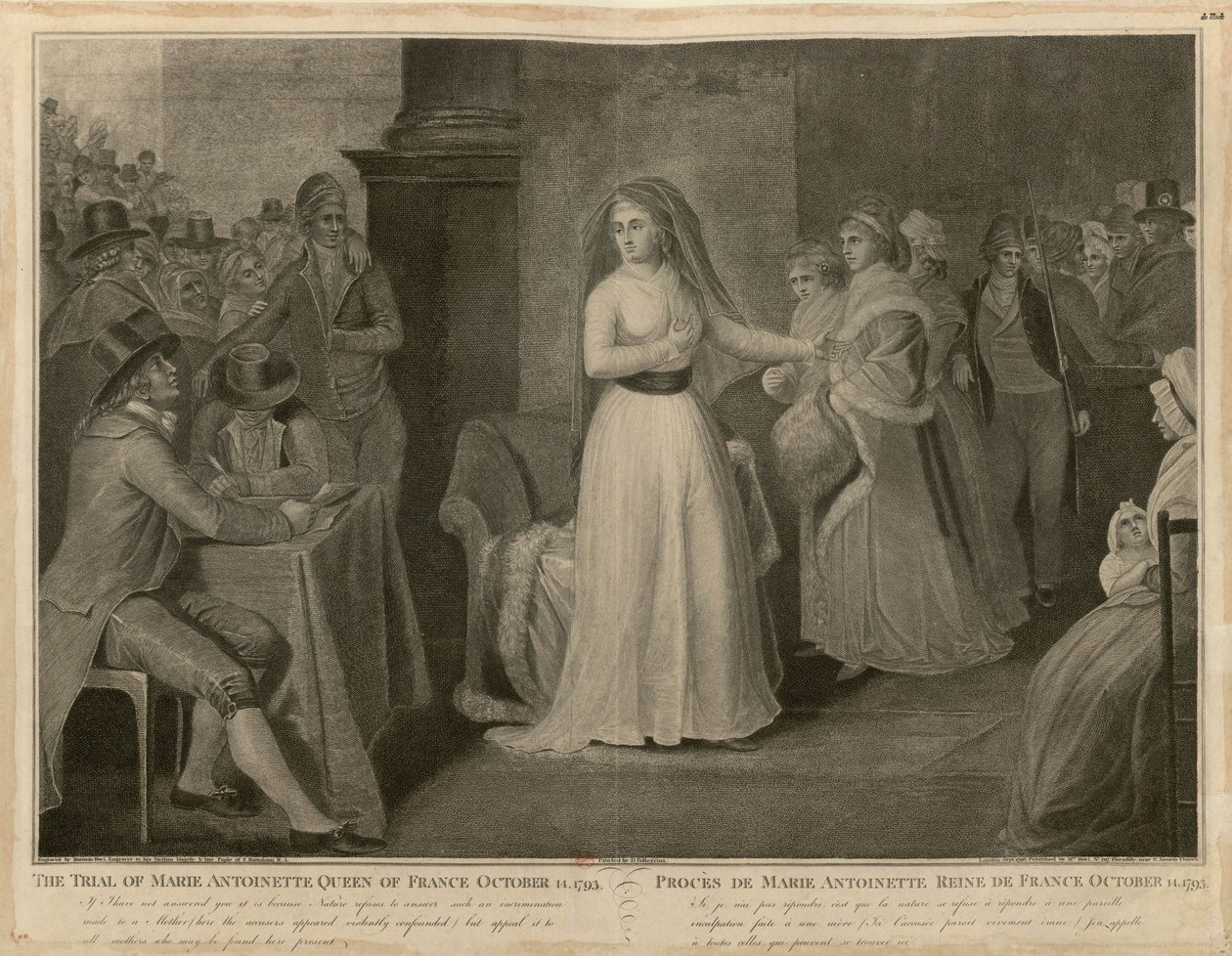 El juicio de María Antonieta, Reina de Francia, 14 de octubre de 1793 de Domenico Pellegrini