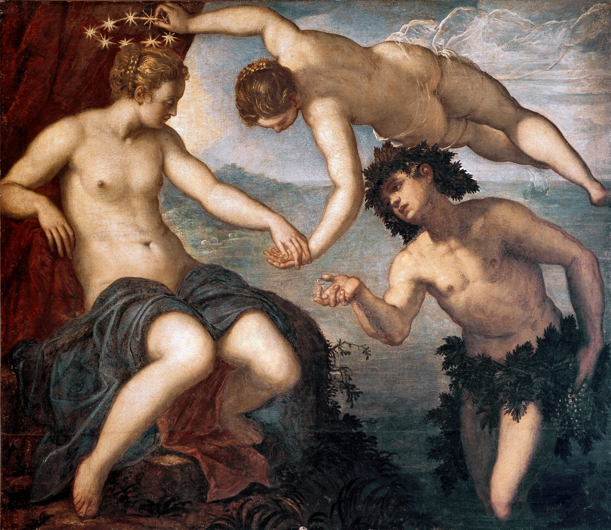 Baco, Venus y Ariadna de Domenico Robusti Tintoretto