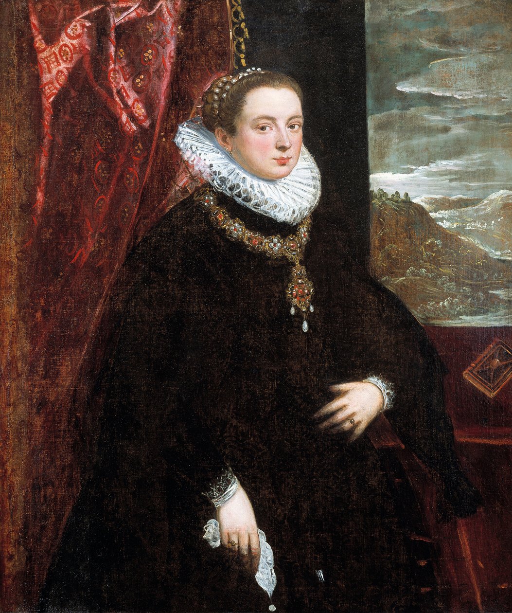 Dama de negro, 1560s de Domenico Robusti Tintoretto