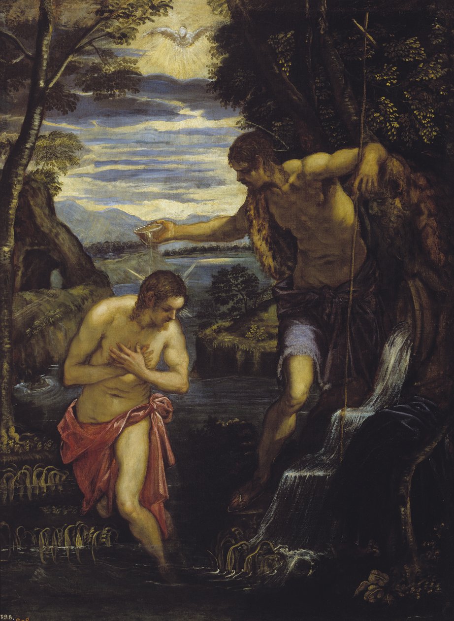 El bautismo de Cristo de Domenico Robusti Tintoretto