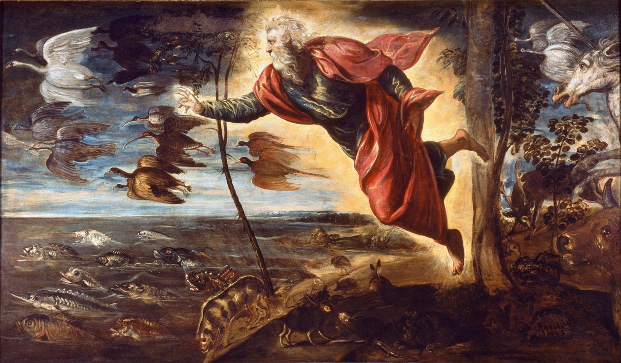 La creación de los animales de Domenico Robusti Tintoretto