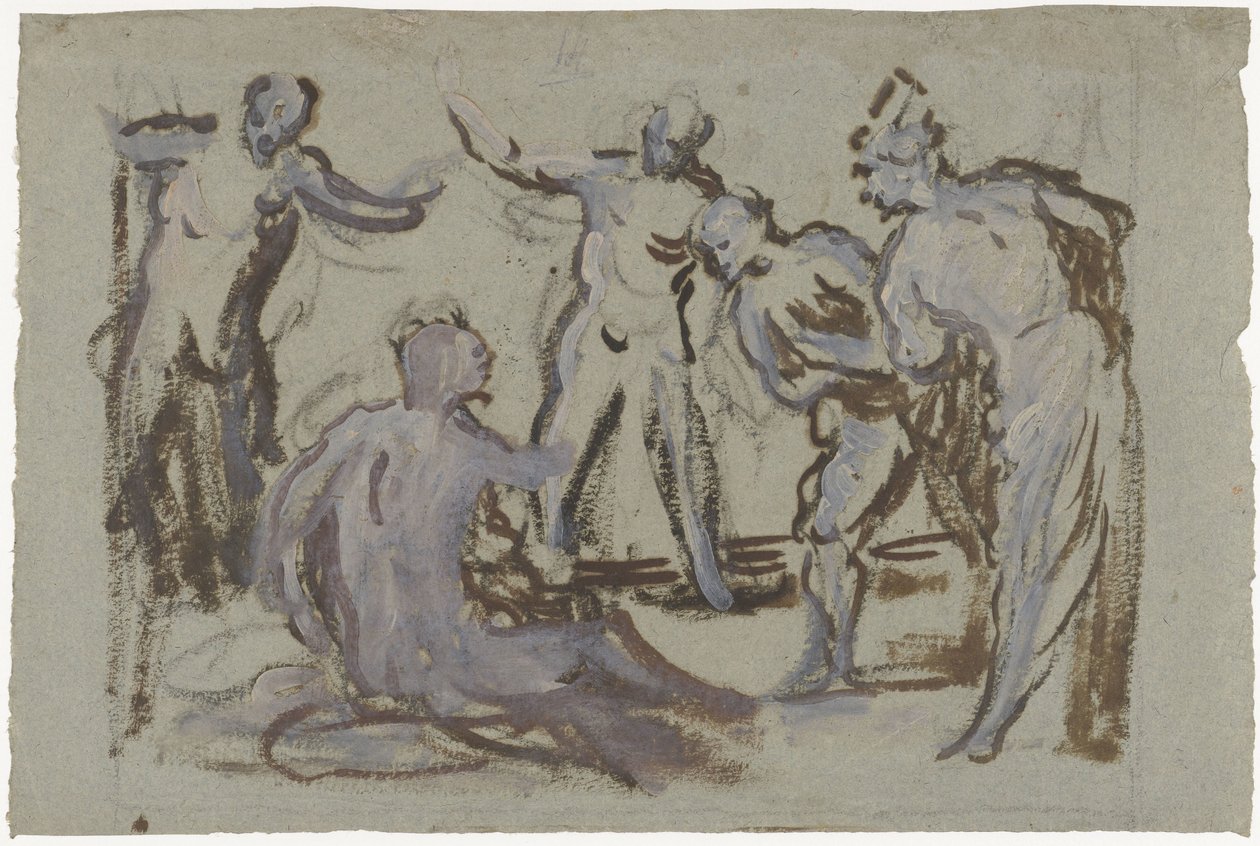 Job en el estercolero, rodeado de sus amigos de Domenico Tintoretto