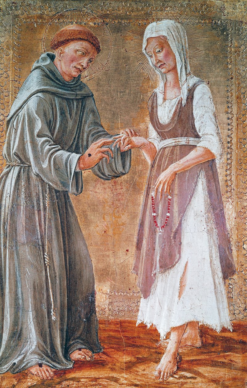 San Francisco se casa con la pobreza de Domenico Veneziano