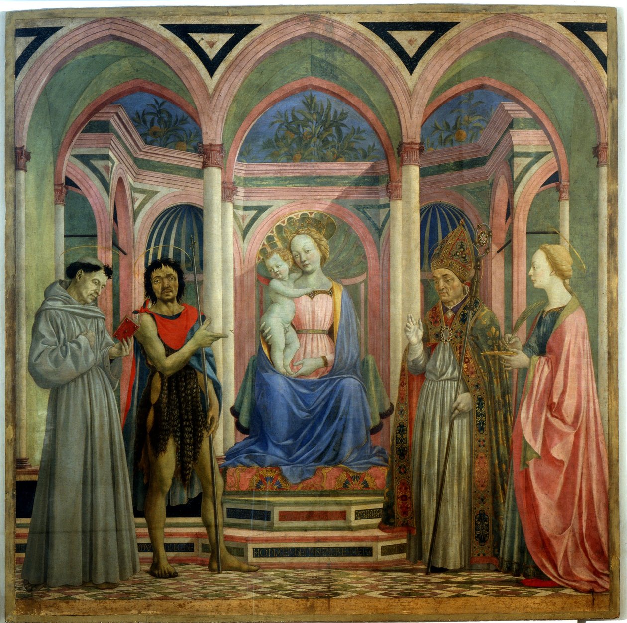 El retablo de Santa Lucía de Magnoli, ca. 1447 de Domenico Veneziano