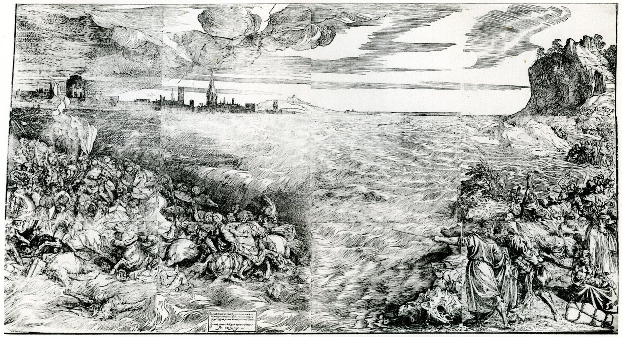 Destrucción del ejército del faraón en el Mar Rojo, 1549, 1937 de Domenico dalle Greche
