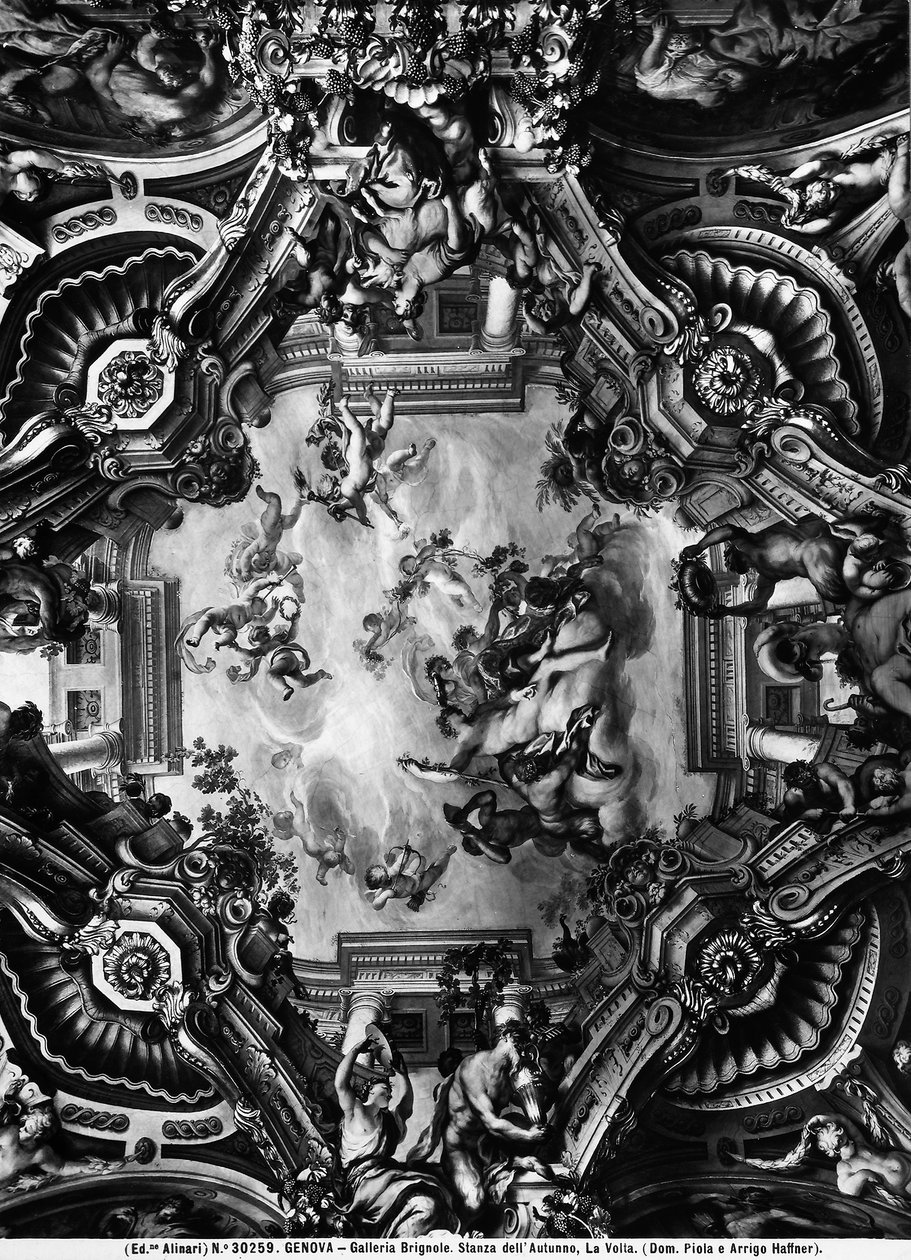 Techo en la Sala de Otoño, Galería Brignole de Domenico the Elder Piola