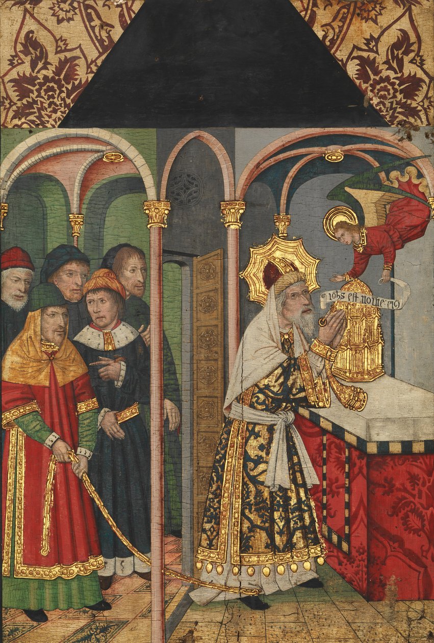 Panel con el ángel apareciendo a Zacarías, 1464-1507 de Domingo Ram