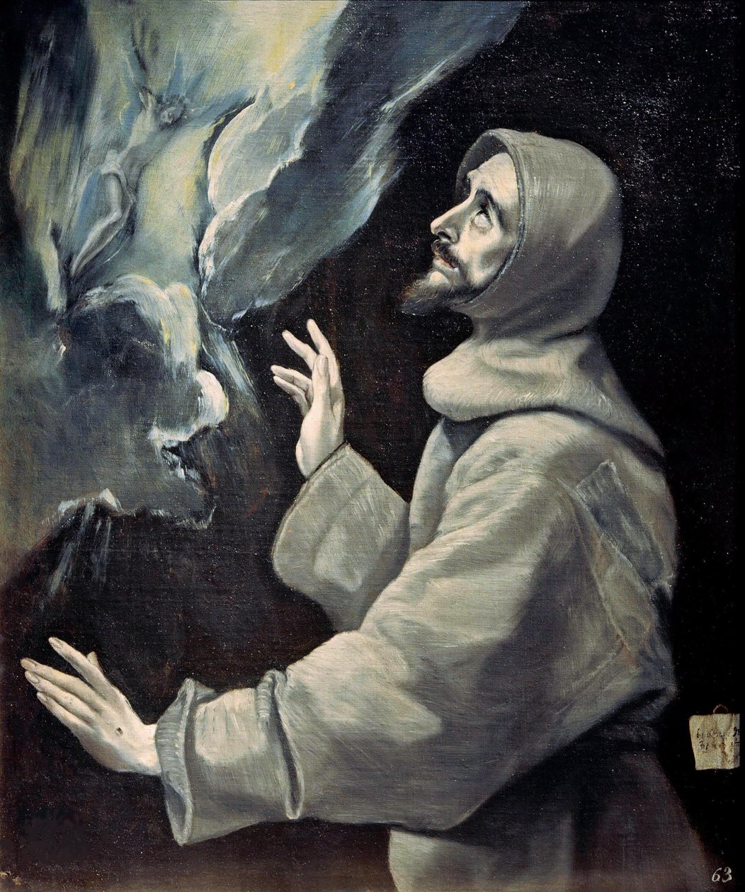 San Francisco recibiendo los estigmas, ca. 1585-1590 de Dominico El Greco