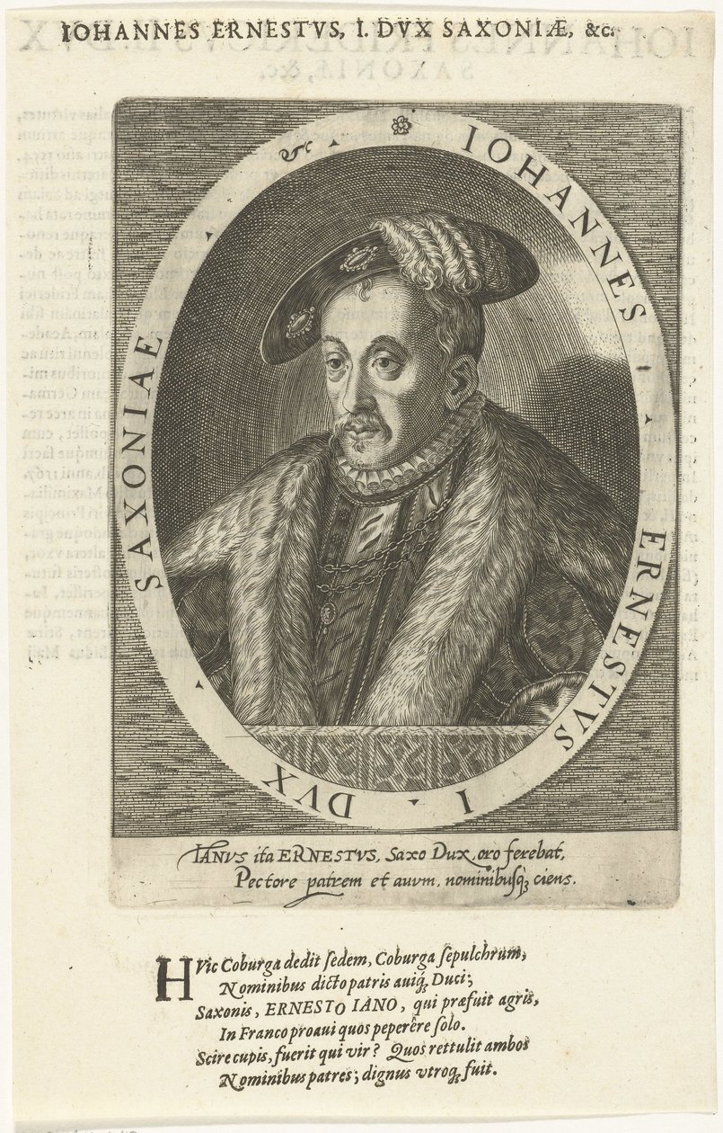 John Ernest 1521-1553, Duque de Sajonia-Coburgo, 1601 de Dominicus or Custodis Custos