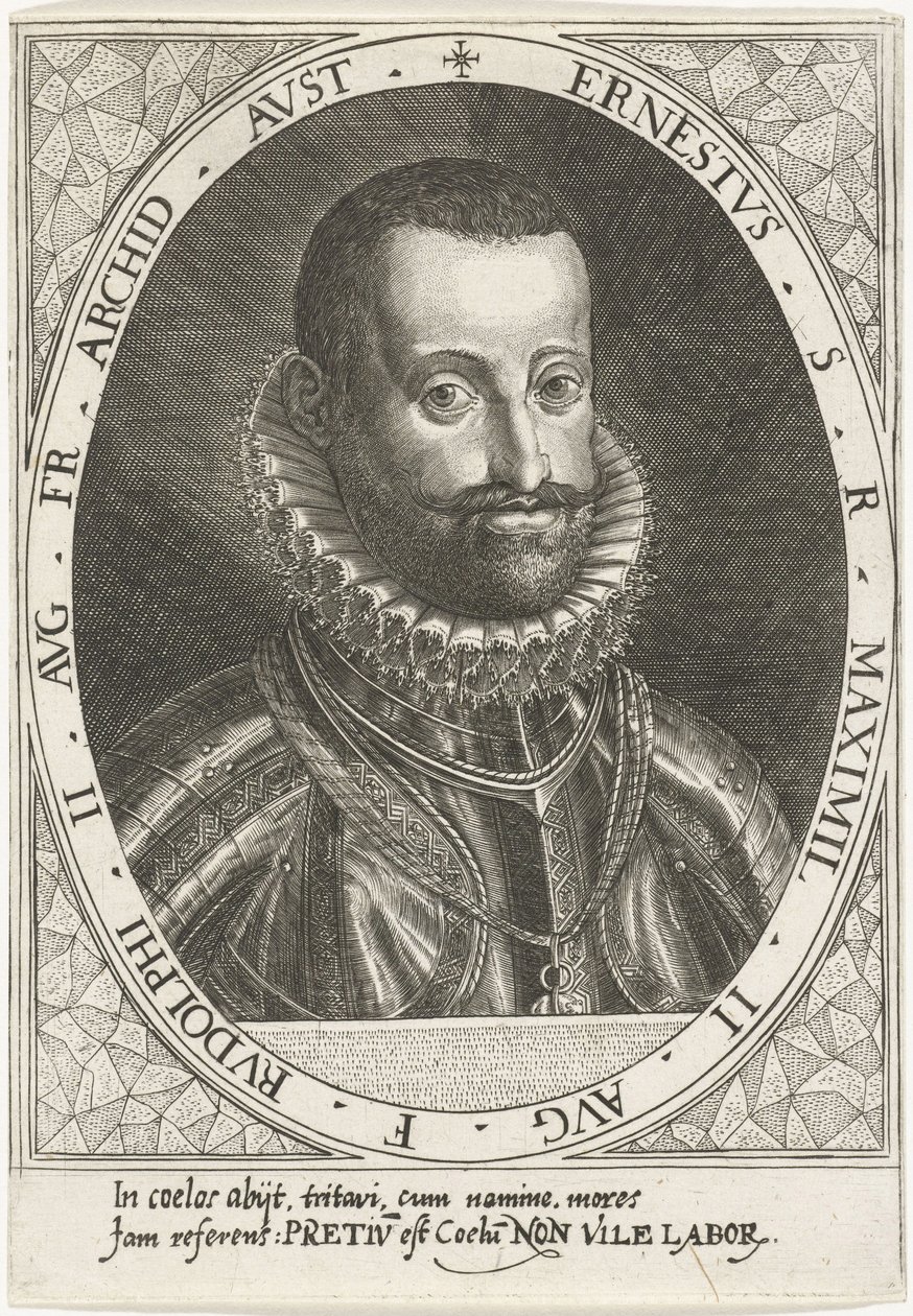 Retrato del Archiduque Ernesto de Austria 1553-1595, ca 1595-1597 de Dominicus or Custodis Custos