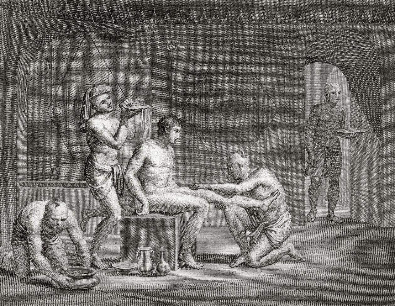Dentro de un baño egipcio, c.1820s de Dominique Vivant Denon