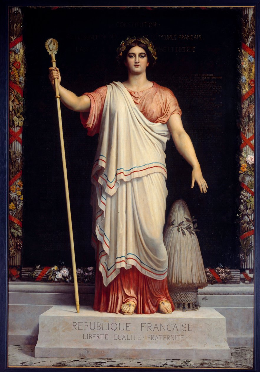 La República Alegoría de la República Francesa por Dominique Papety (1815-1849) 1848 de Dominique Louis Papety