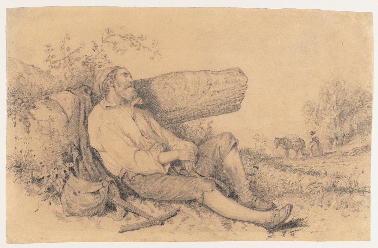 Trabajador de campo durmiendo, 1842 de Dominique Louis Papety