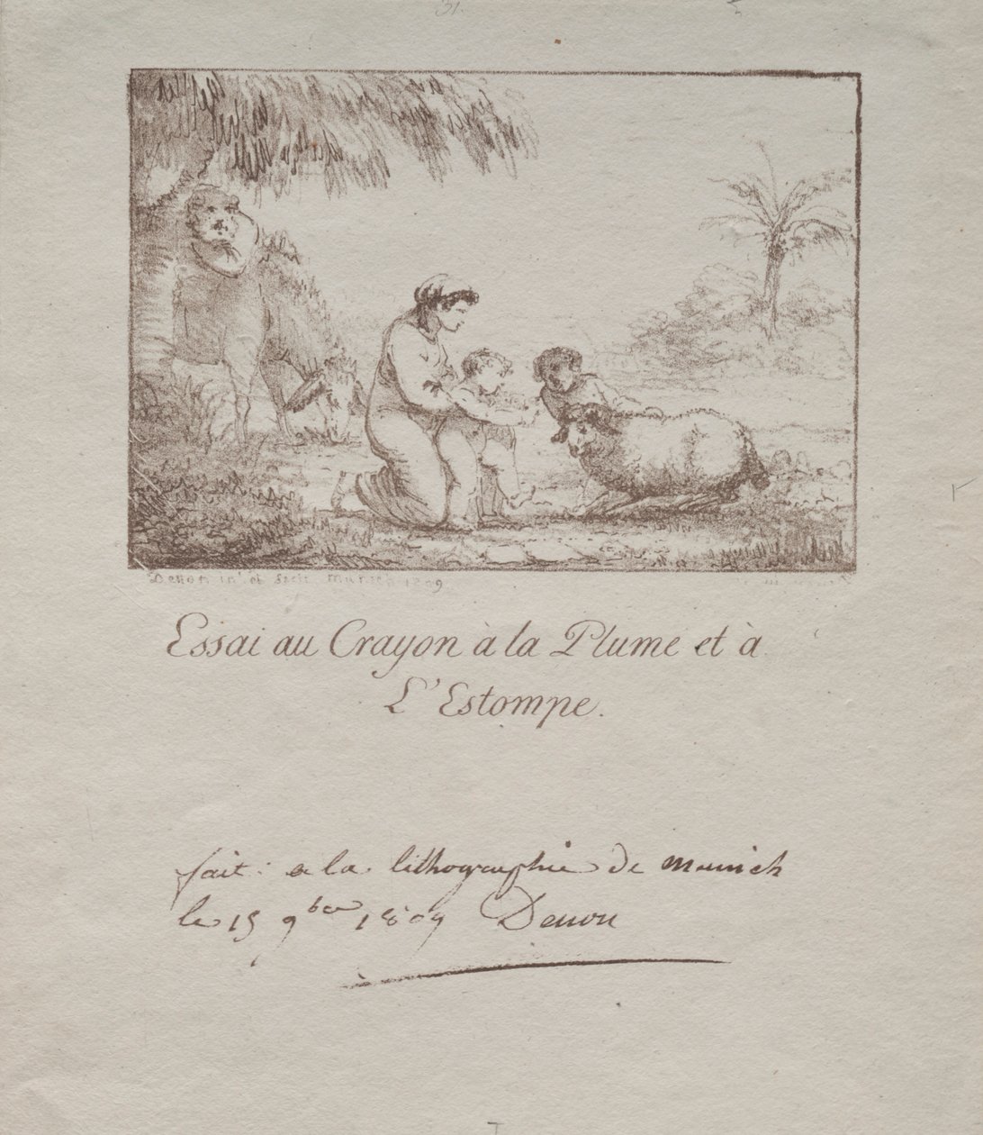 Sagrada Familia en la huida a Egipto, 1809 de Dominique Vivant Denon