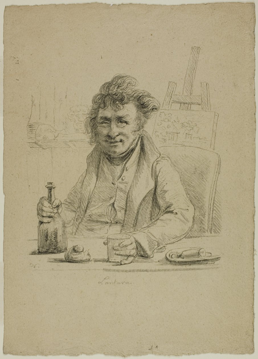 Retrato de Lantara en el papel de Joly, de Le Peintre au Cabaret de Dominique Vivant Denon