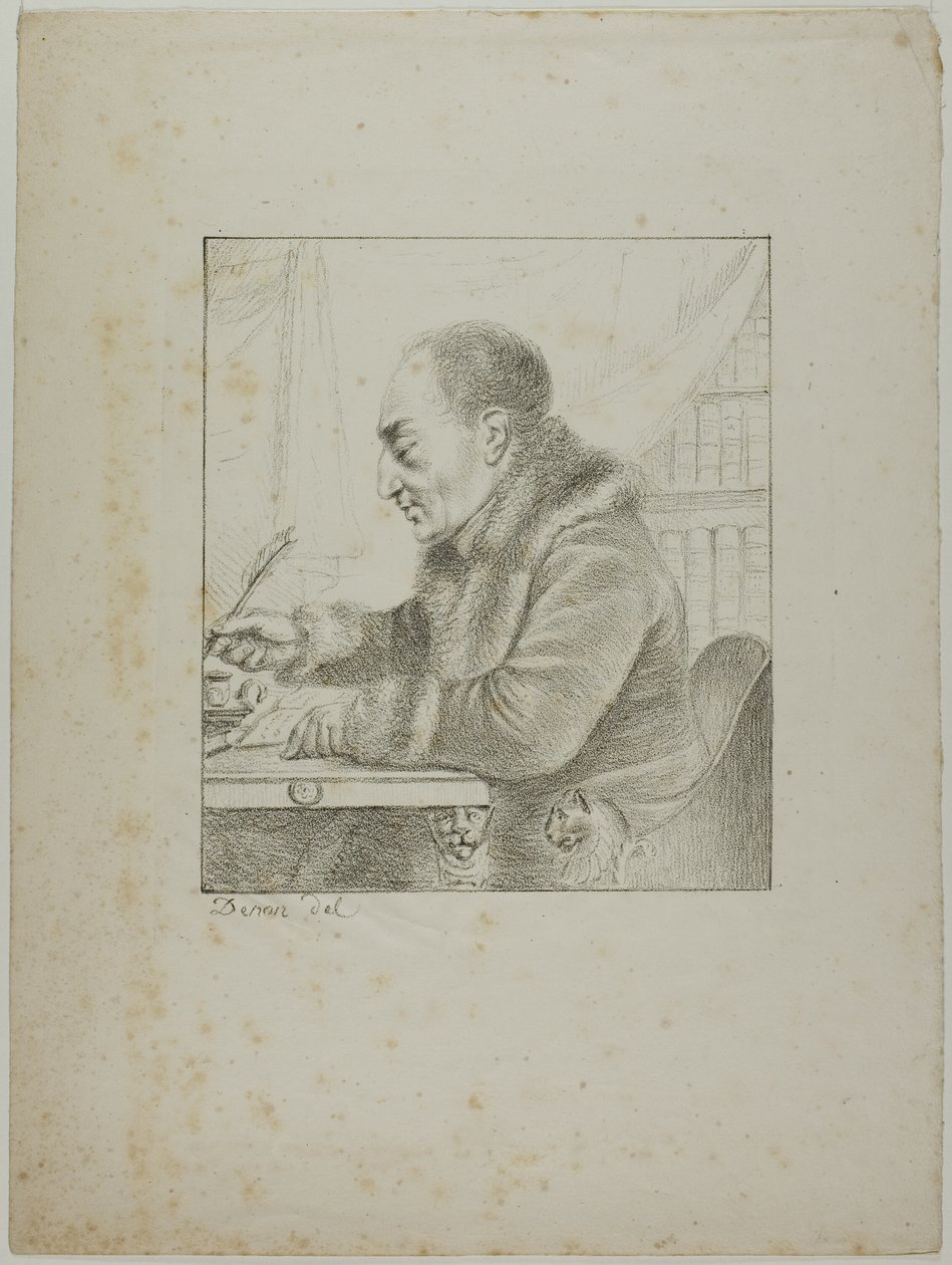 Retrato de Volney mojando su pluma de Dominique Vivant Denon
