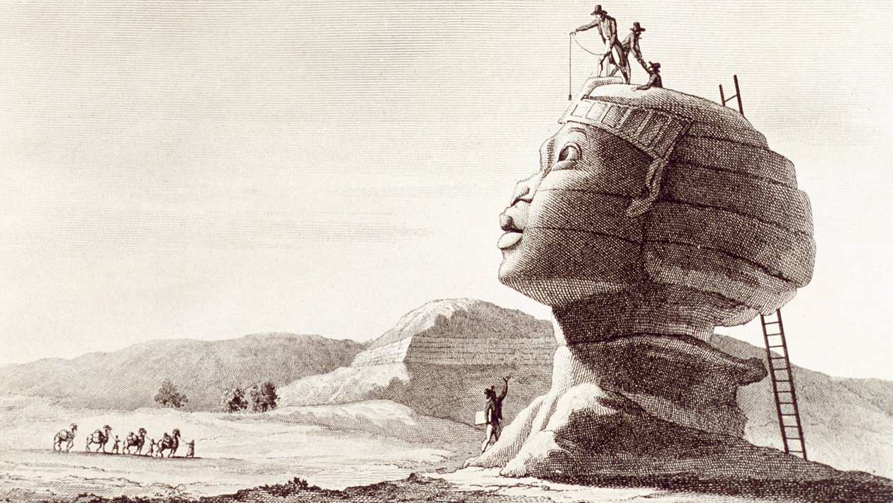 Esfinge de Giza en Egipto durante la campaña de Egipto de Dominique Vivant Denon