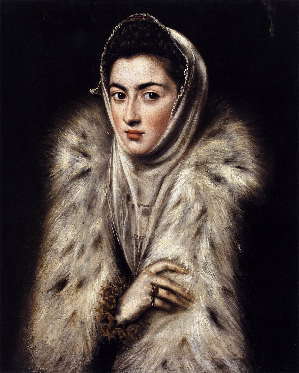 Una Dama con un Abrigo de Piel de El Greco