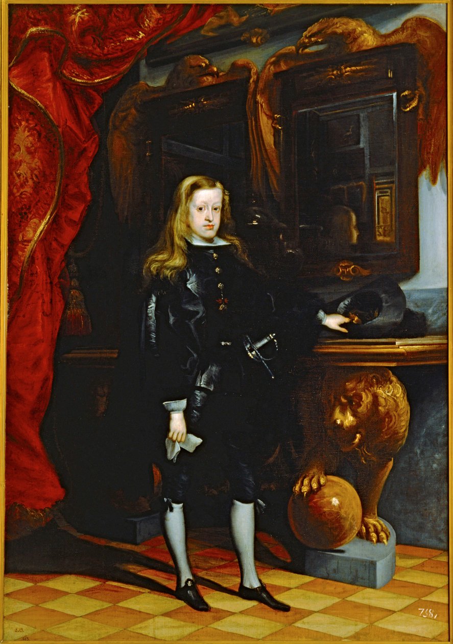 Carlos II, hijo de Felipe IV ... (pintura sobre lienzo) de Don Juan Carreno de Miranda