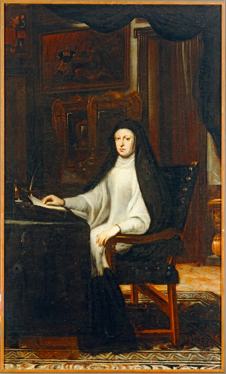 Mariana de Austria, hija de Fernando III, esposa de Felipe IV, su tío ... de Don Juan Carreno de Miranda