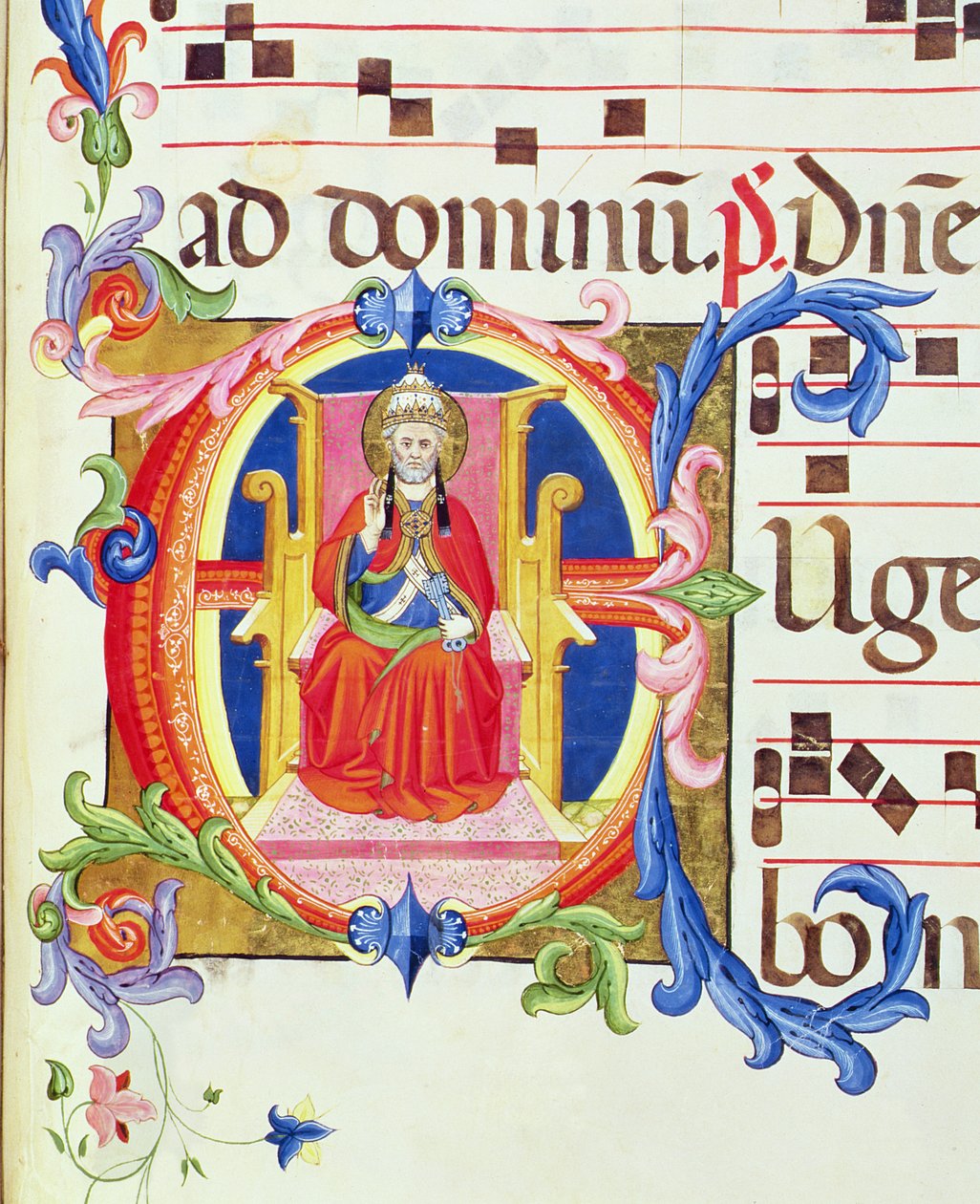 Ms 572 f.125r Inicial historiada 