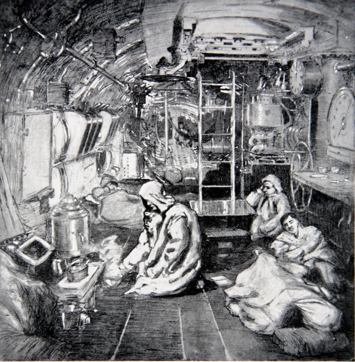 Ocho campanadas, medianoche, ilustración de 