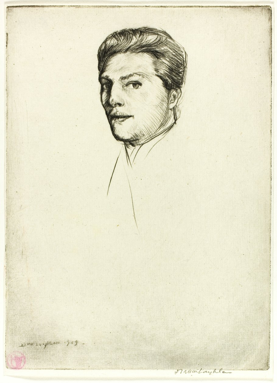 Punta seca número cinco: Retrato de Donald Shaw MacLaughlan