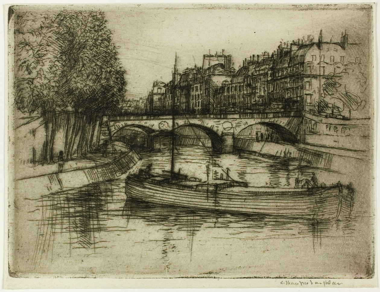 Le Pont St. Michel, París de Donald Shaw MacLaughlan
