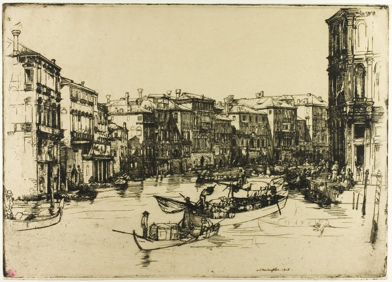 El mercado, Venecia de Donald Shaw MacLaughlan